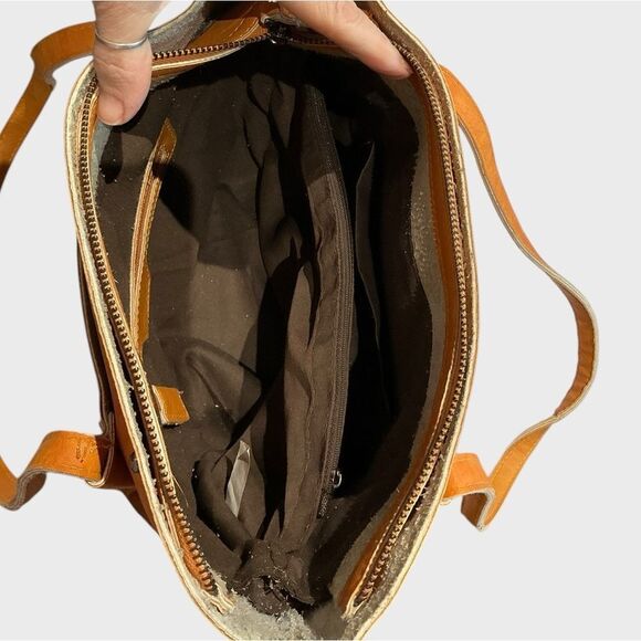 S’achet Leather Tote Shoulder Bag Purse - Picture 8 of 9